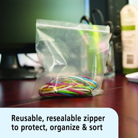 Stout By Envision Clear Resealable Zipper Seal Storage Bags  6 x 6 Case of 1000 Bags, 1000PK ZF-002C